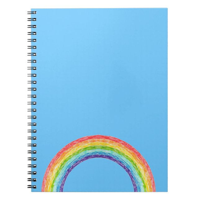 Regenbogen und blauer Himmel Notizblock (Vorderseite)