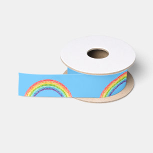 Regenbogen und blauer Himmel Satinband