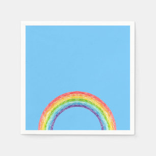 Regenbogen und blauer Himmel Serviette