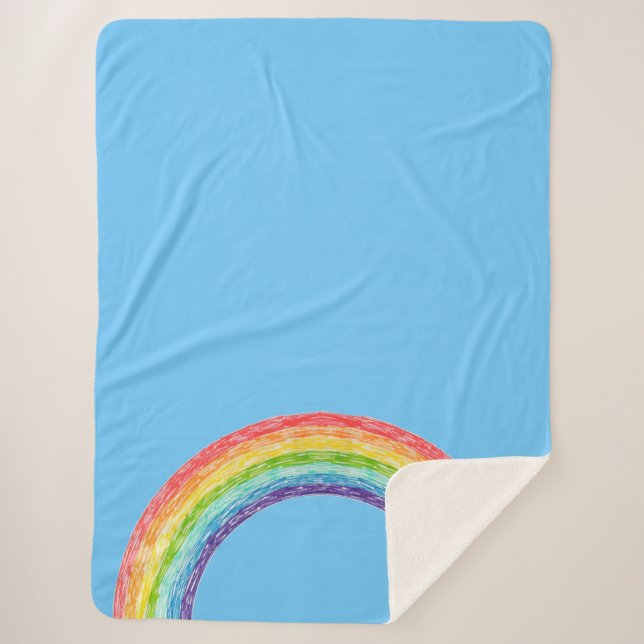 Regenbogen und blauer Himmel Sherpadecke (Vorderseite)