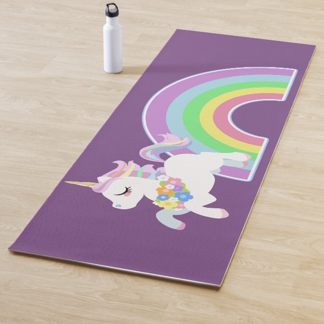 Regenbogen-und Einhorn-Yoga-Matte Yogamatte (Beispiel)