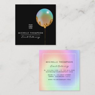 Regenbogen und Gold Geschäftskarte Quadratische Visitenkarte