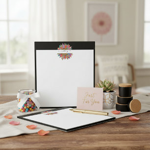 Regenbogen- und Leoparden-Druck personalisiert   Notizblock