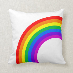 Regenbogen und Monogramm Kissen