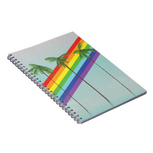 Regenbogen und Palmen Notizblock