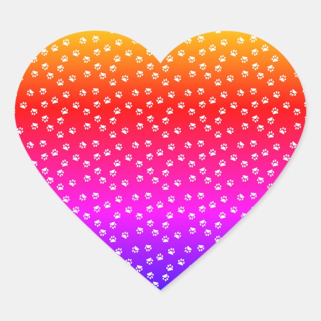 Regenbogen und Pfosten Herz-Aufkleber (Vorderseite)