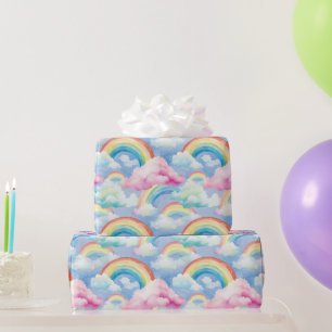 Regenbögen und Regenbogenwolken Geschenkpapier