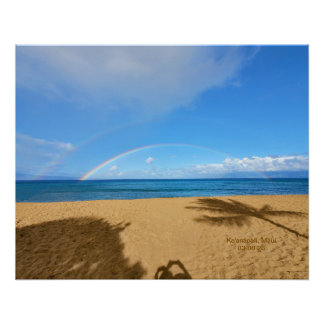 Regenbögen und Sand Poster