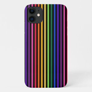 Regenbogen und schwarze Streifen Case-Mate iPhone Hülle