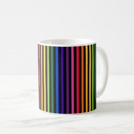 Regenbogen und schwarze Streifen Kaffeetasse