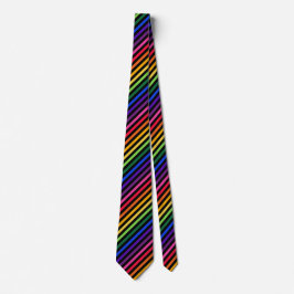 Regenbogen und schwarze Streifen Krawatte