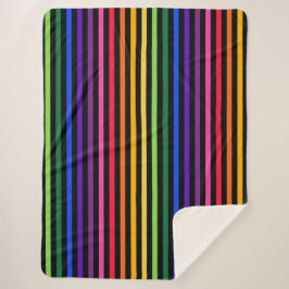 Regenbogen und schwarze Streifen Sherpadecke