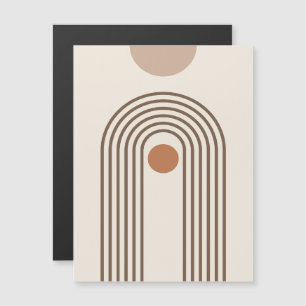 Regenbogen und Sonne, Boho-Abstracte Geometrische Magneteinladung
