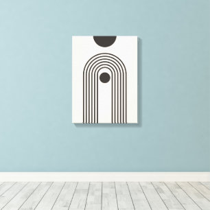 Regenbogen und Sonne, Boho Abstrakte Geometrische Leinwanddruck