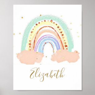 Regenbogen und Sterne Baby    Poster