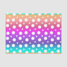 Regenbogen und weiße Punkte (Design 17 Lila Serie) Seidenpapier