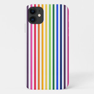Regenbogen und weiße Streifen Case-Mate iPhone Hülle