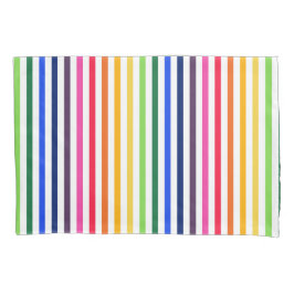 Regenbogen und weiße Streifen Kissenbezug