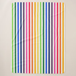 Regenbogen und weiße Streifen Sherpadecke