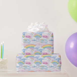 Regenbögen und Wolken Geschenkpapier
