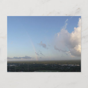 Regenbogen und Wolken, Luftansicht Blauer Himmel H Postkarte