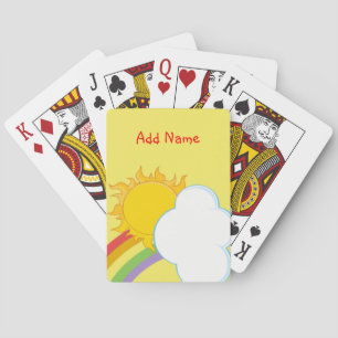 Regenbogen und Wolken Spielkarten