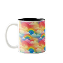 Regenbögen und Wolken