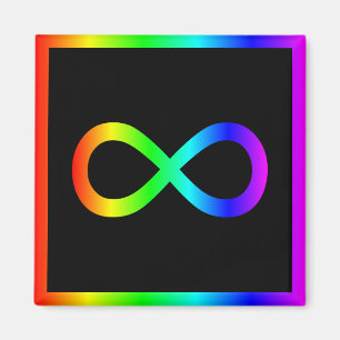 Regenbogen-Unendlichkeitssymbol Magnet