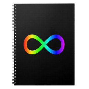 Regenbogen-Unendlichkeitssymbol Notizblock