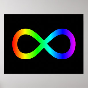 Regenbogen-Unendlichkeitssymbol Poster