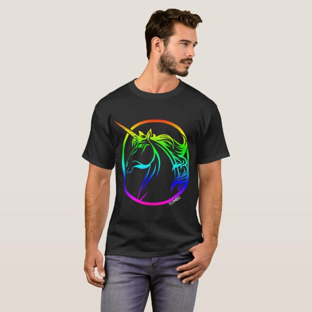 Regenbogen Unicorn-Offensive-T - Shirts (Vorne ganz)