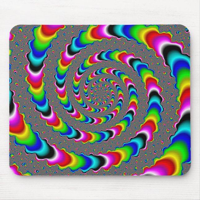 Regenbogen-Universum - Fraktal-Kunst Mousepad (Vorne)