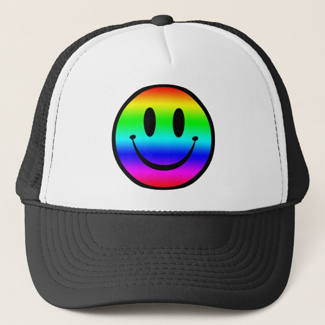 Regenbogen V1 Truckerkappe (Vorderseite)