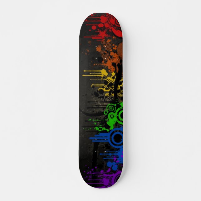Regenbogen-Vektor Skateboard (Vorne)