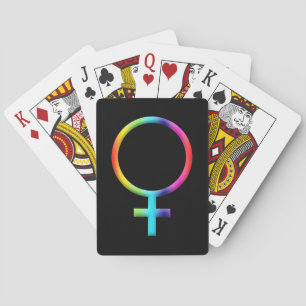 Regenbogen-Venus-Symbol Astrologie Sternzeichen Pl Spielkarten