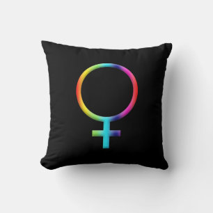 Regenbogen-Venus-Symbol Astrologie Tierkreiszeiche Kissen