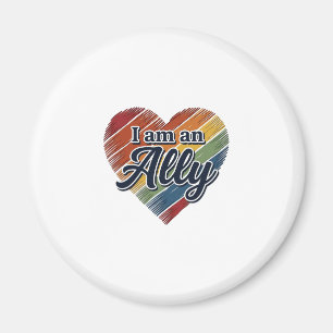 Regenbogen-Verbündeter-Herz-Vektor-Shirt-Design_1 Magnet