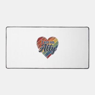 Regenbogen-Verbündeter-Herz-Vektor-Shirt-Design_1 Schreibtischunterlage