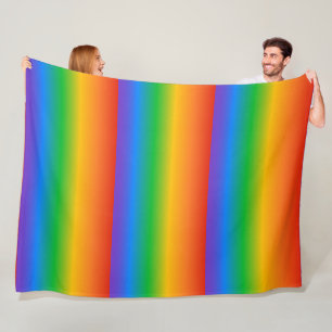 Regenbogen-Verlaufsfarben Fleecedecke