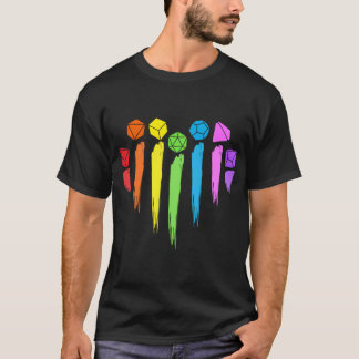 Regenbogen Verließe Drachen Herz LGBTQ Freunde T-Shirt