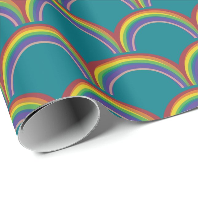 Regenbogen-Verpackung Geschenkpapier (Rolleneckpunkt)