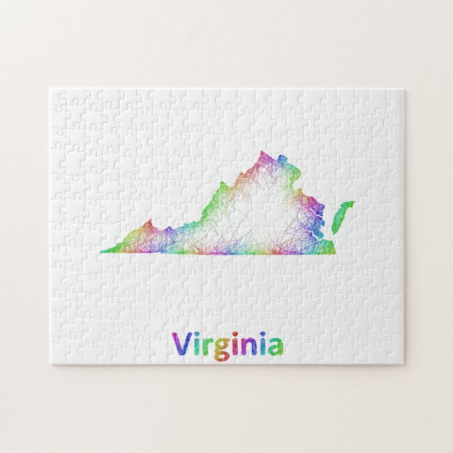 Regenbogen-Virginia-Karte (Horizontal)