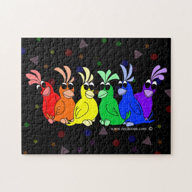 Regenbogen-Vogel-Puzzlespiel (Horizontal)