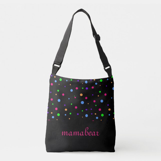 Regenbogen von Dots Crossbody Tragetaschen Mit Langen Trägern (Vorderseite)