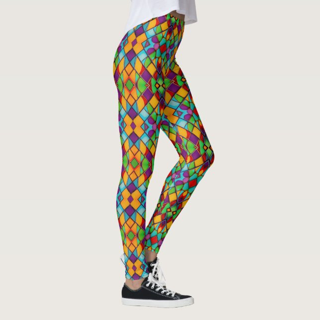 Regenbogen von farbigen Formen - Dazzling Celebrat Leggings (Rechts)