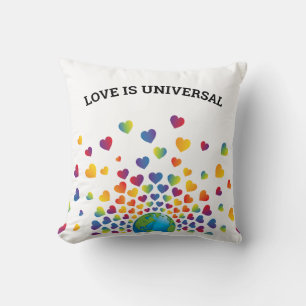 Regenbogen von Herzdesign Kissen