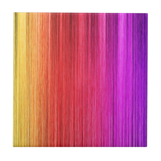 Regenbogen-Vorhang-Entwurf Fliese (Vorderseite)
