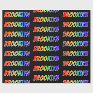 Regenbogen Vorname "BROOKLYN"; Lustig & Bunt Geschenkpapier