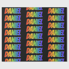 Regenbogen- Vorname "DANIEL"; Spaß u. buntes Geschenkpapier