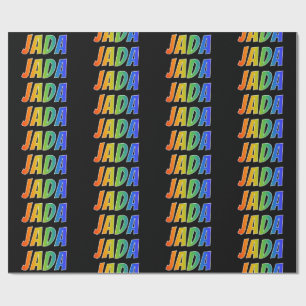 Regenbogen Vorname "JADA"; Spaß und Farbe Geschenkpapier
